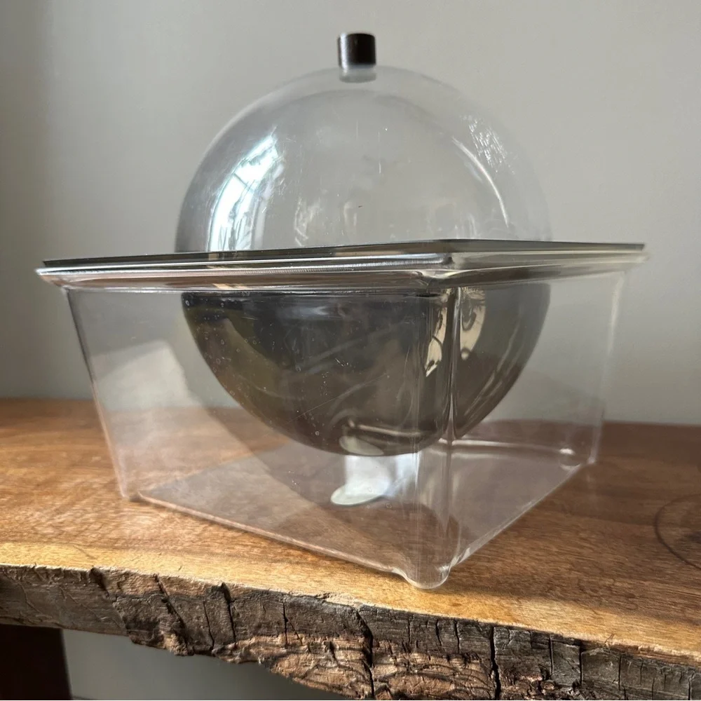 MCM Lucite Ice Bucket Food Chiller Dome Lid Atomic Space Age Kitchen Serveware